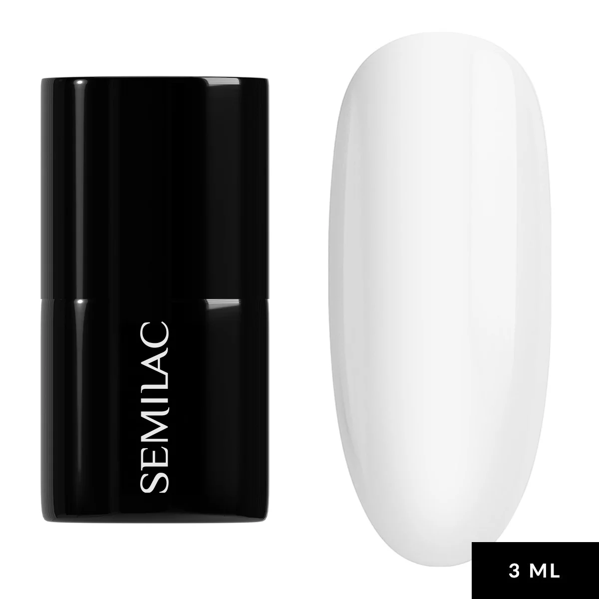 001 Semilac Lakier hybrydowy Strong White 3 ml