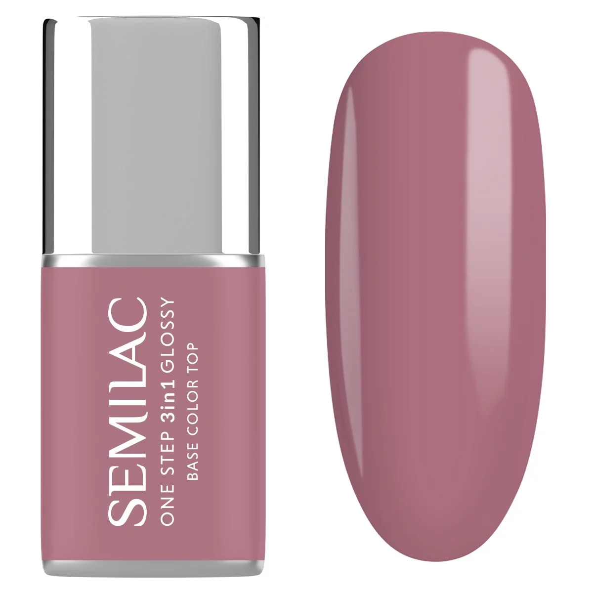 S201 Semilac Lakier hybrydowy One Step 3in1 Glossy Earth Pink 7 ml