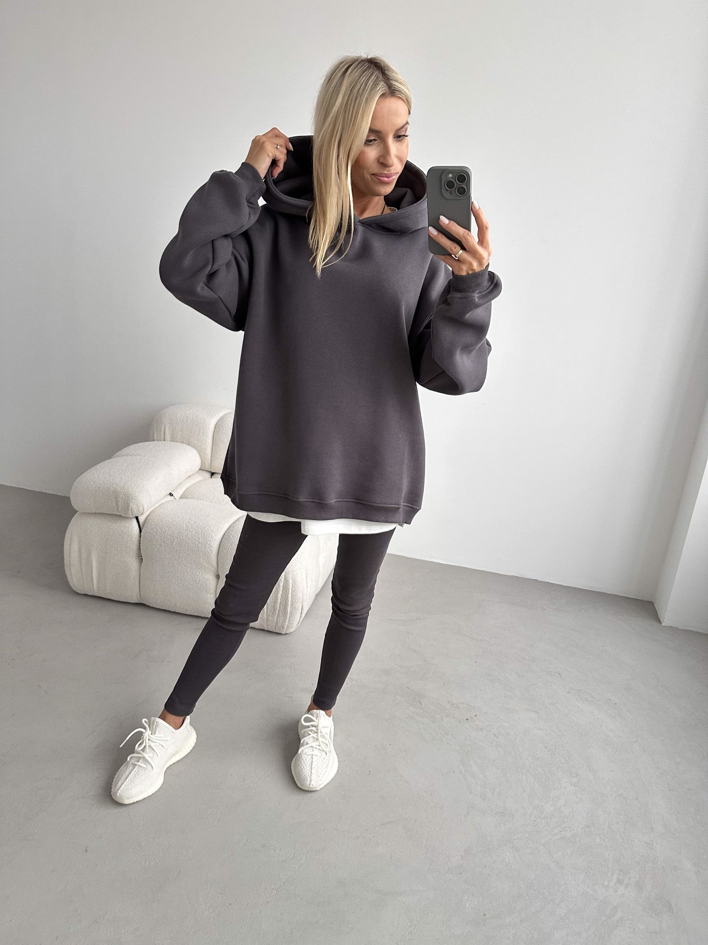 2.0 Bluza Oversize Graphite