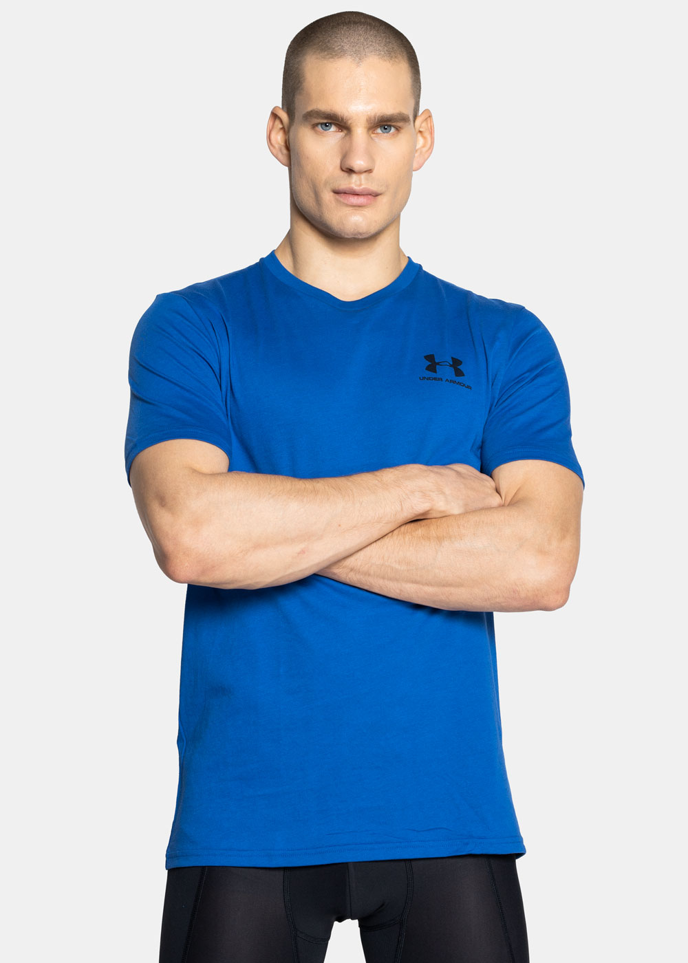 Koszulka treningowa męska niebieska Under Armour Sportstyle LC SS