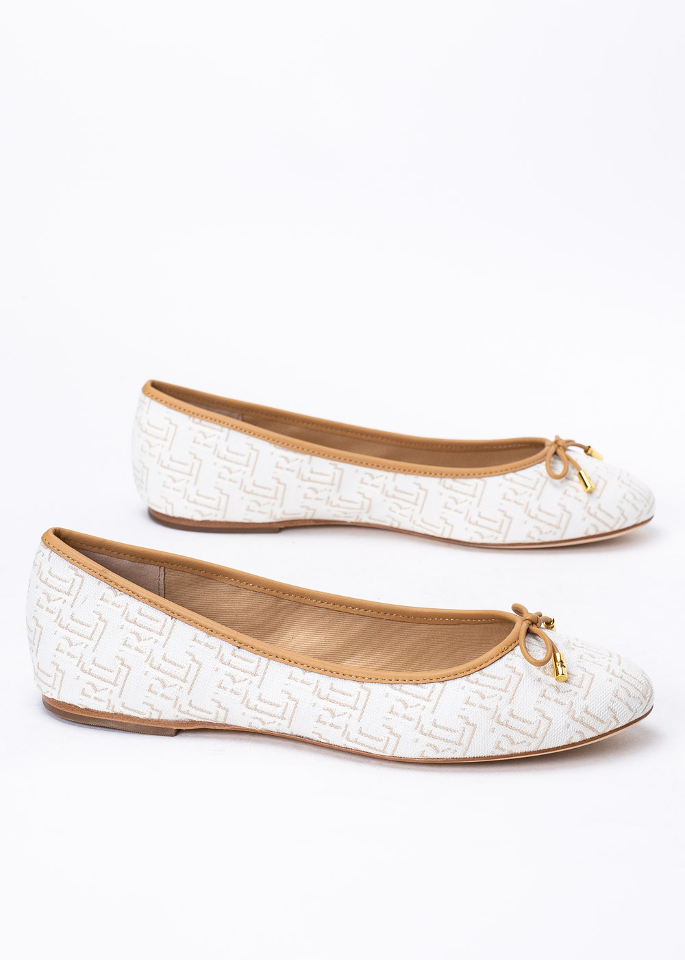 Baleriny damskie białe Lauren Ralph Lauren Jayna II