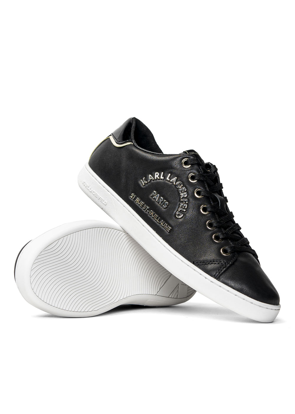 Sneakersy damskie czarne Karl Lagerfeld KUPSOLE II Metal Maison