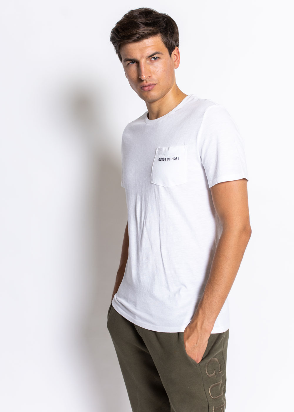 Koszulka męska Guess EST. 1981 Slub Cn Ss Tee (M1YI97K6XN1-G011)