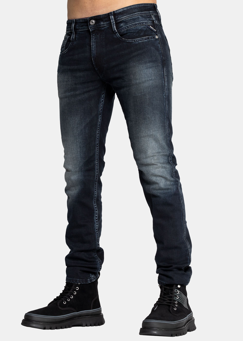 Spodnie męskie granatowe Replay M914Y.000.573.BB96.007