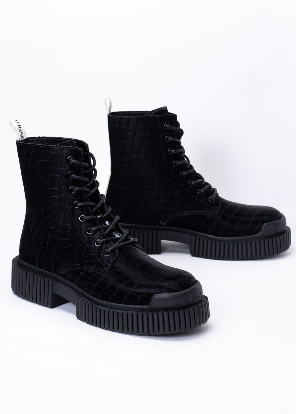 Botki damskie czarne ARMANI EXCHANGE XDM005 XV626 00002