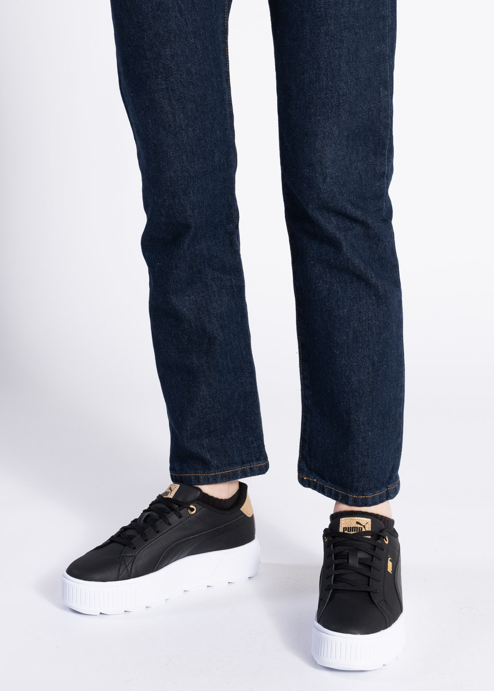 Sneakersy damskie czarne Puma Karmen Distressed