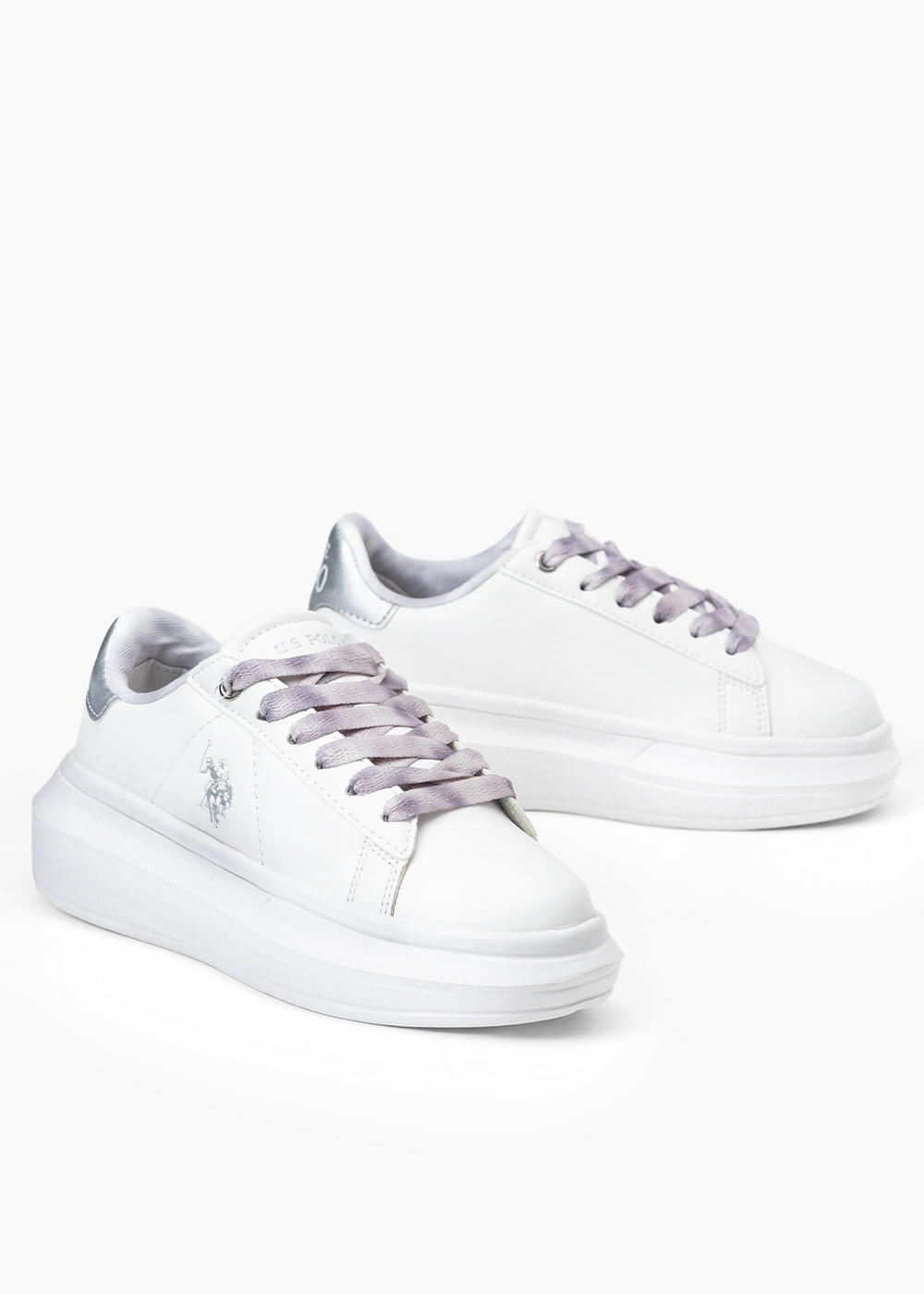 Sneakersy dziecięce białe U.S. POLO HELIS013K/3Y1 WHI