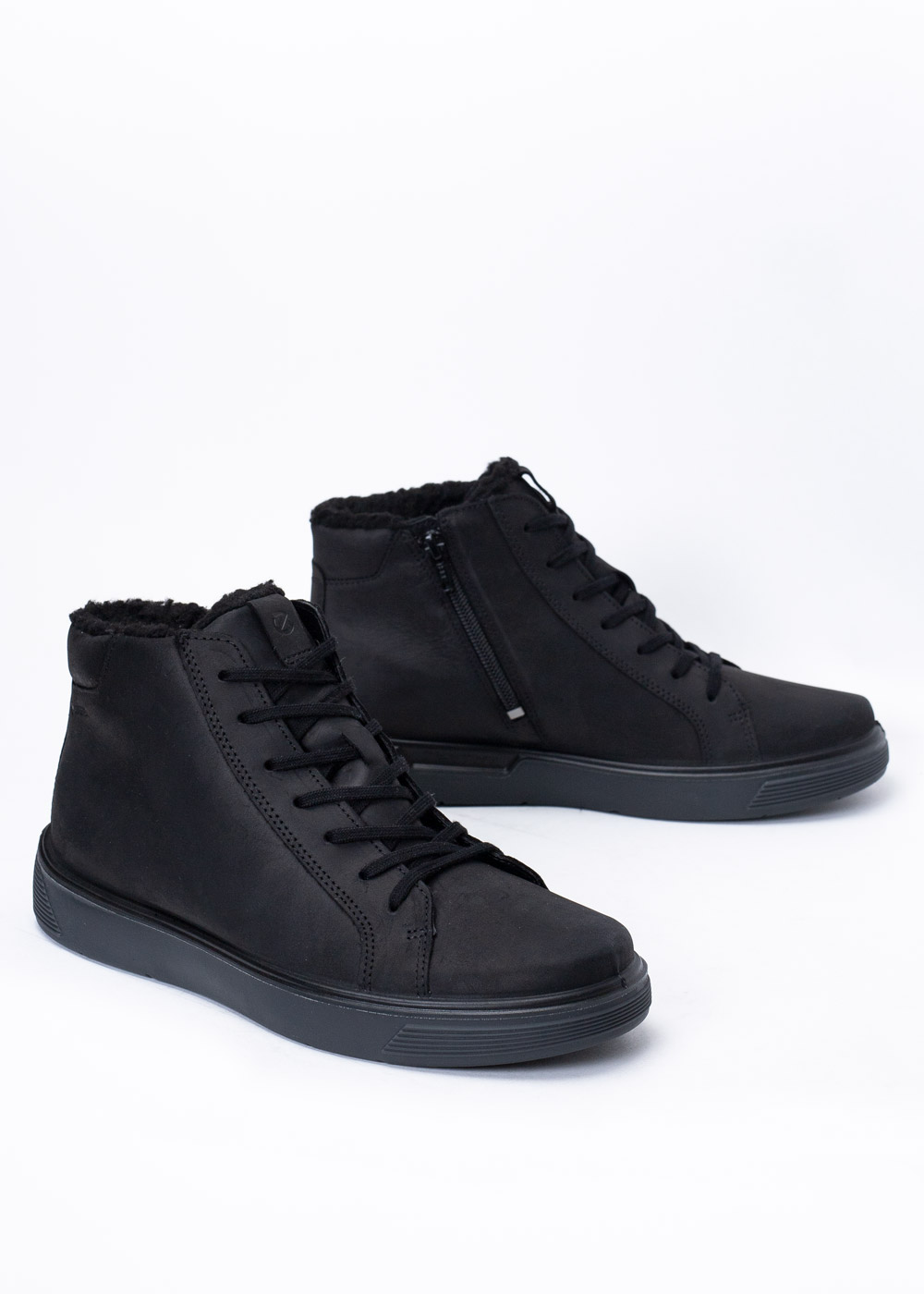 Sneakersy damskie czarne ECCO STREET TRAY K ANKLE BOOT