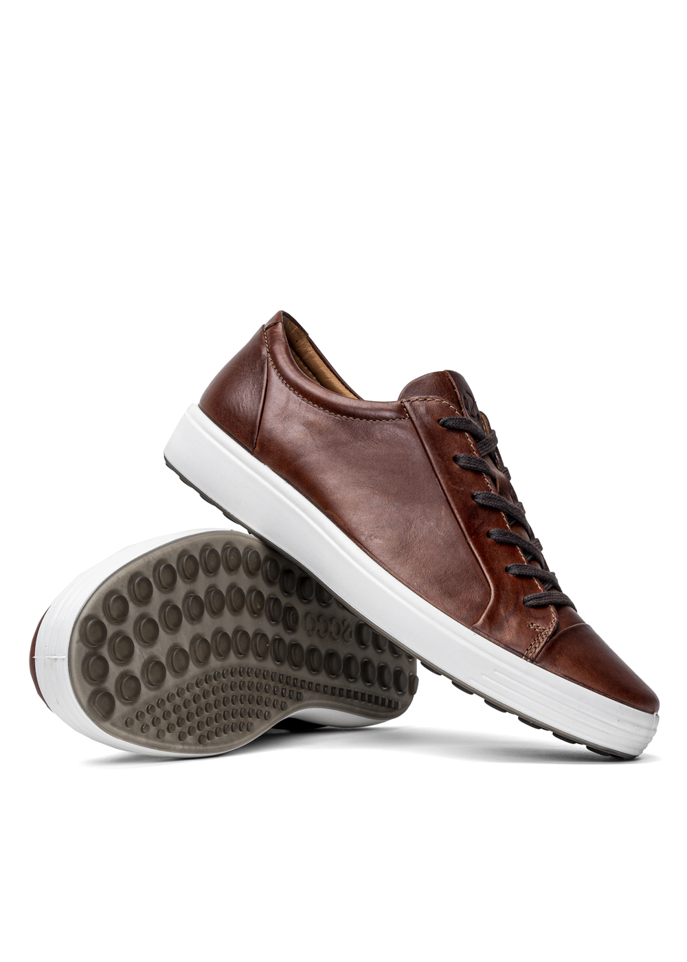 Sneakersy męskie brązowe ECCO Soft 7 M