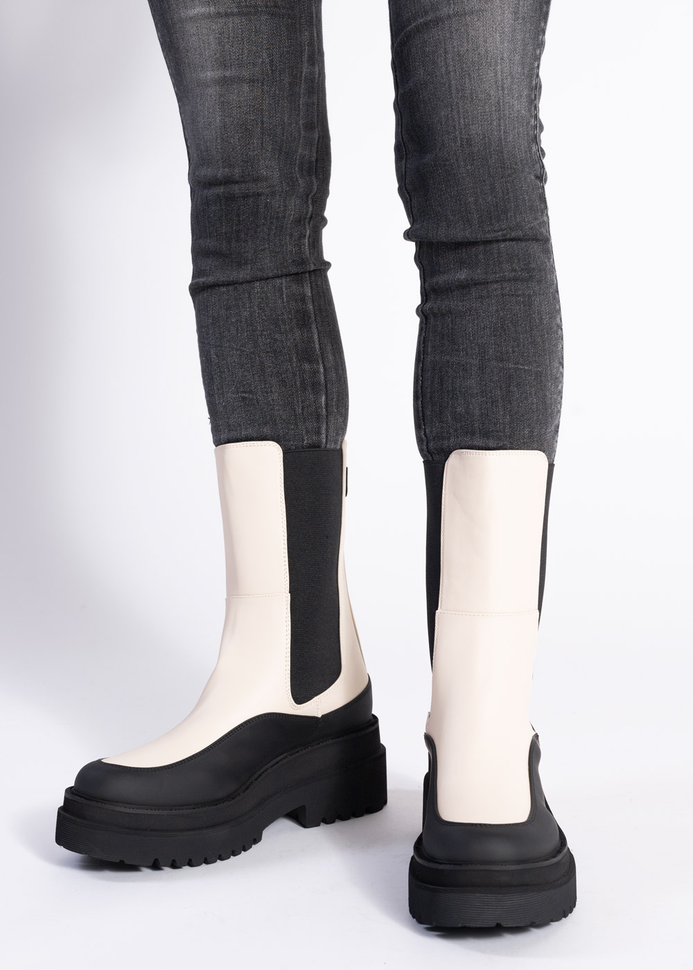 Sztyblety damskie beżowe LIU JO PURPLE 32