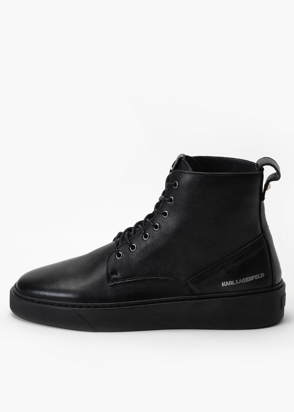 Sneakersy męskie czarne KARL LAGERFELD FLINT Mid Lace Boot