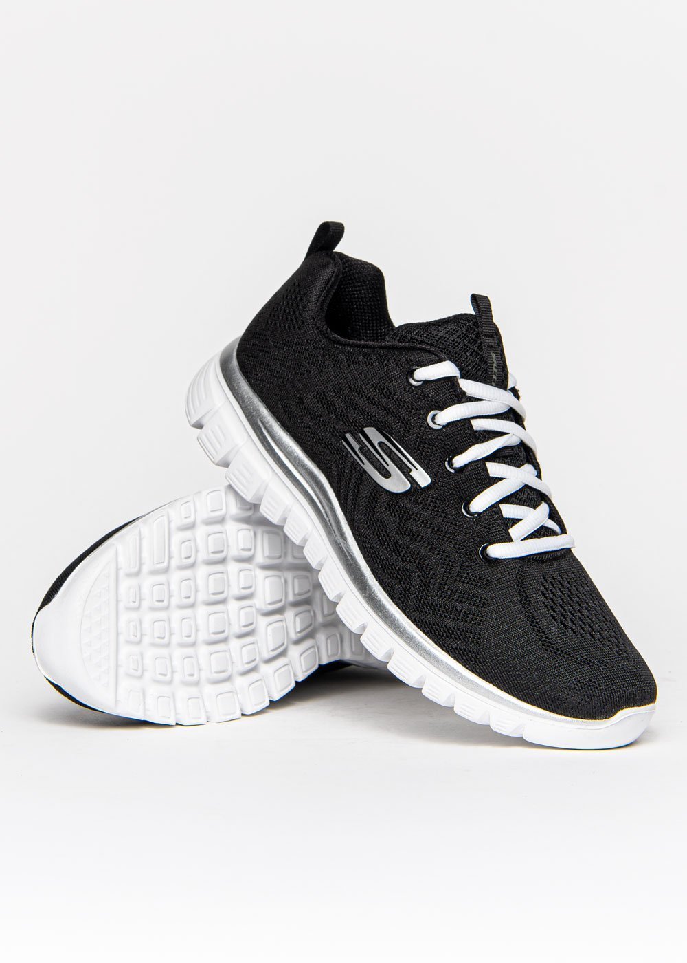 Buty sportowe damskie Skechers Graceful Get Connected (12615/BKW)