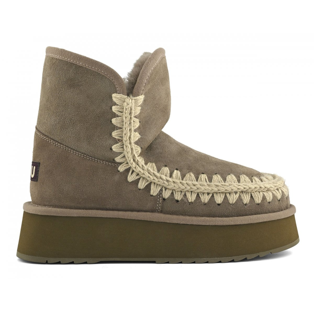 MOU Platform boot suede Śniegowce damskie