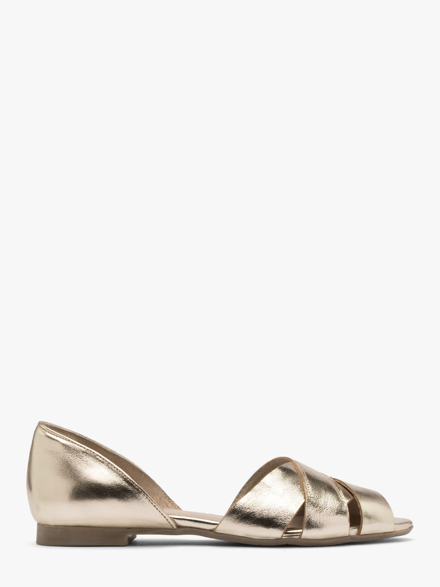 Platynowe sandały z ozdobną cholewką KARA