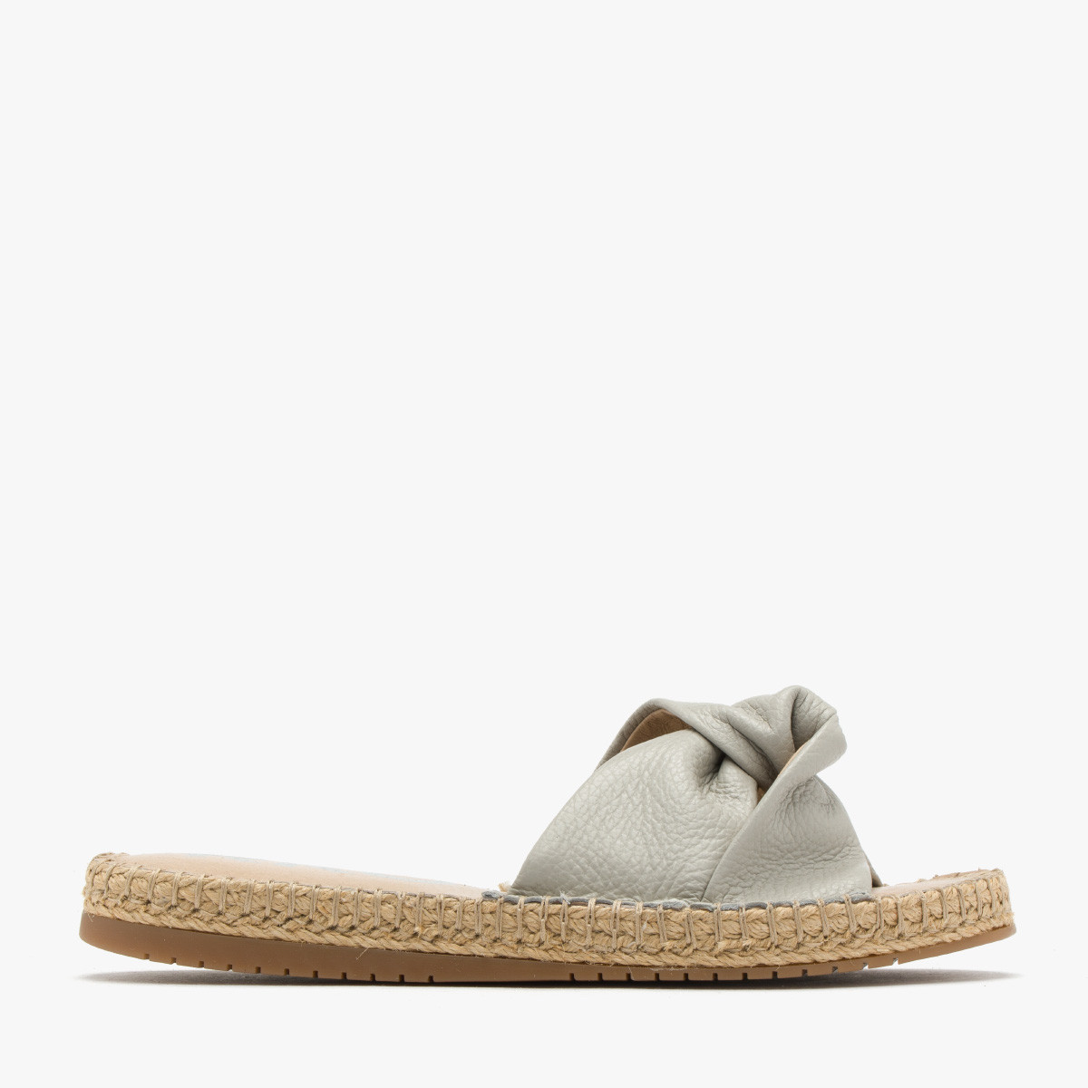 Szare klapki na ozdobnej platformie MOYA