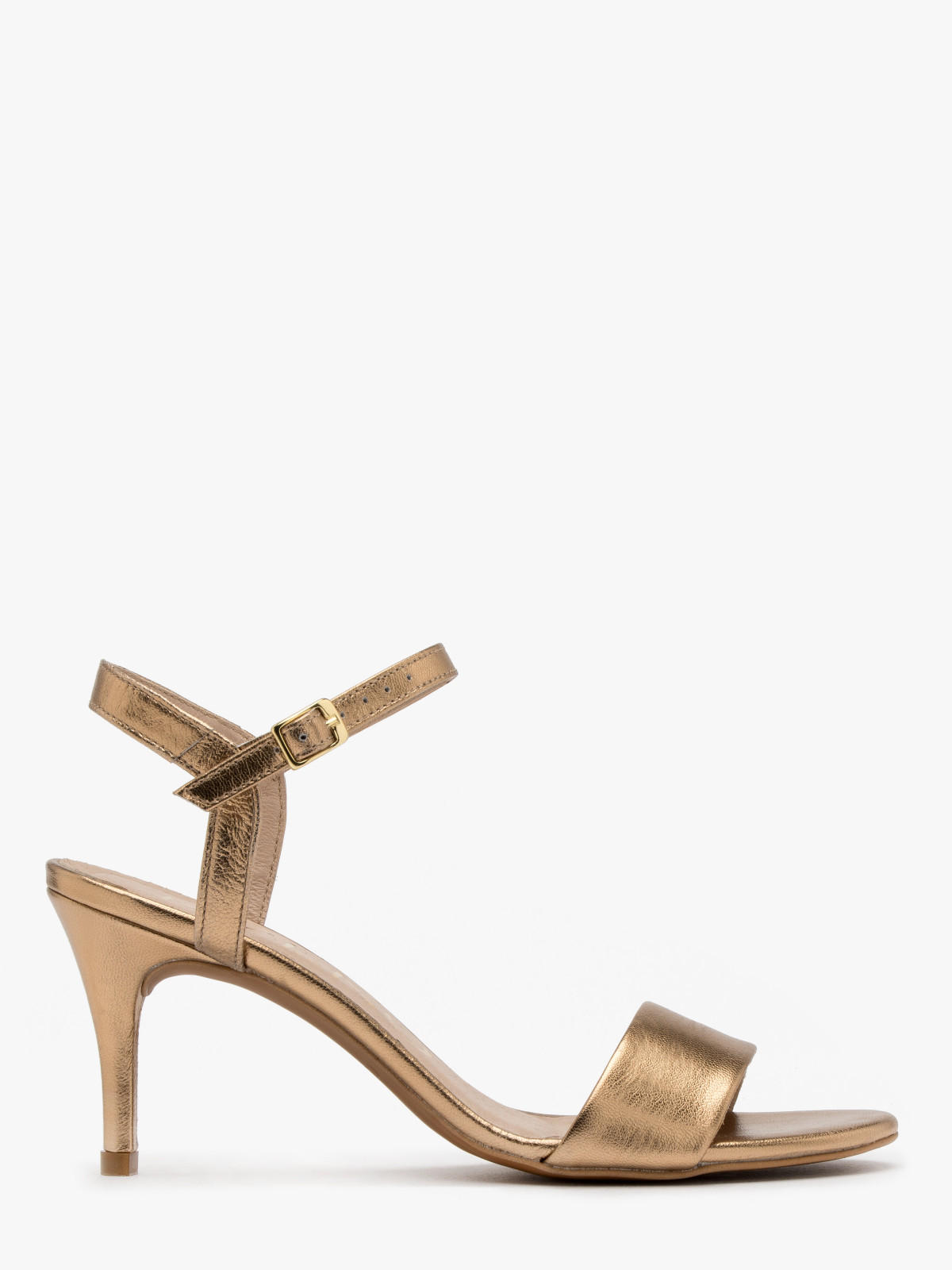 Złote sandały na szpilce TARA
