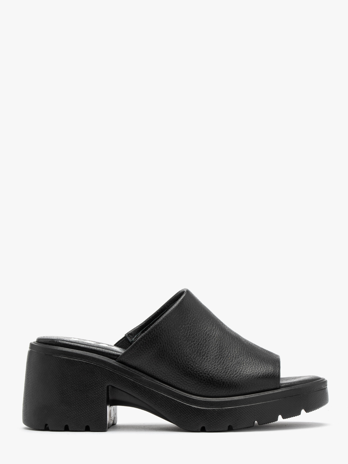 Czarne klapki na lekkiej platformie HAYLEY