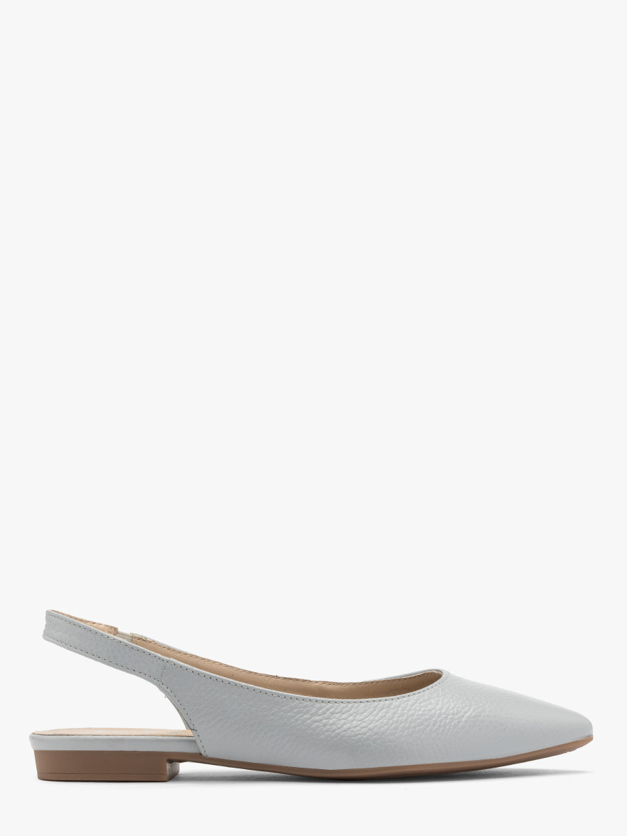 Błękitne baleriny typu slingback ZOE