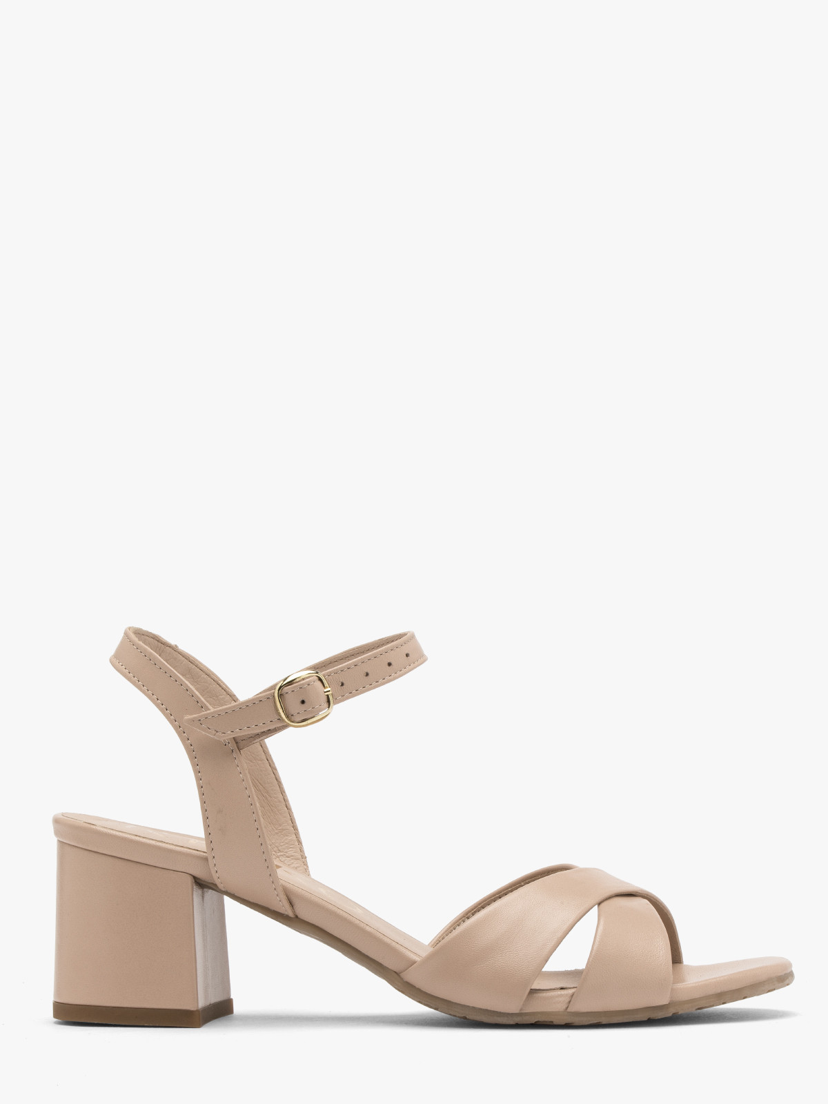 Beżowe sandały na obcasie ARINA