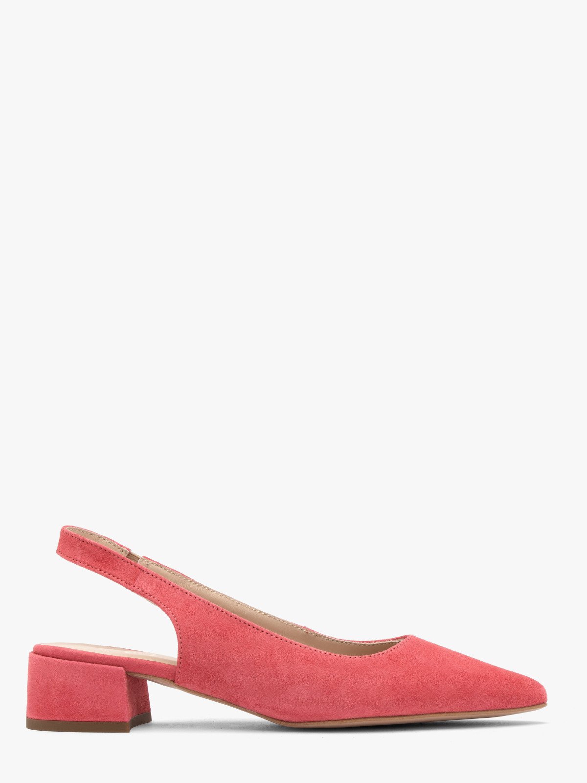 Różowe czółenka damskie z otwartą piętą ELIZABETH