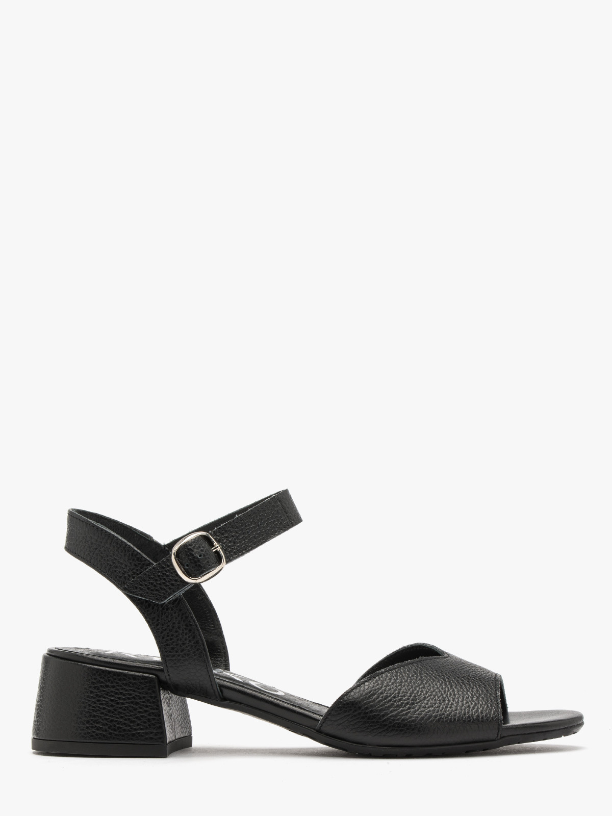 Czarne sandały na niskim obcasie DONNA
