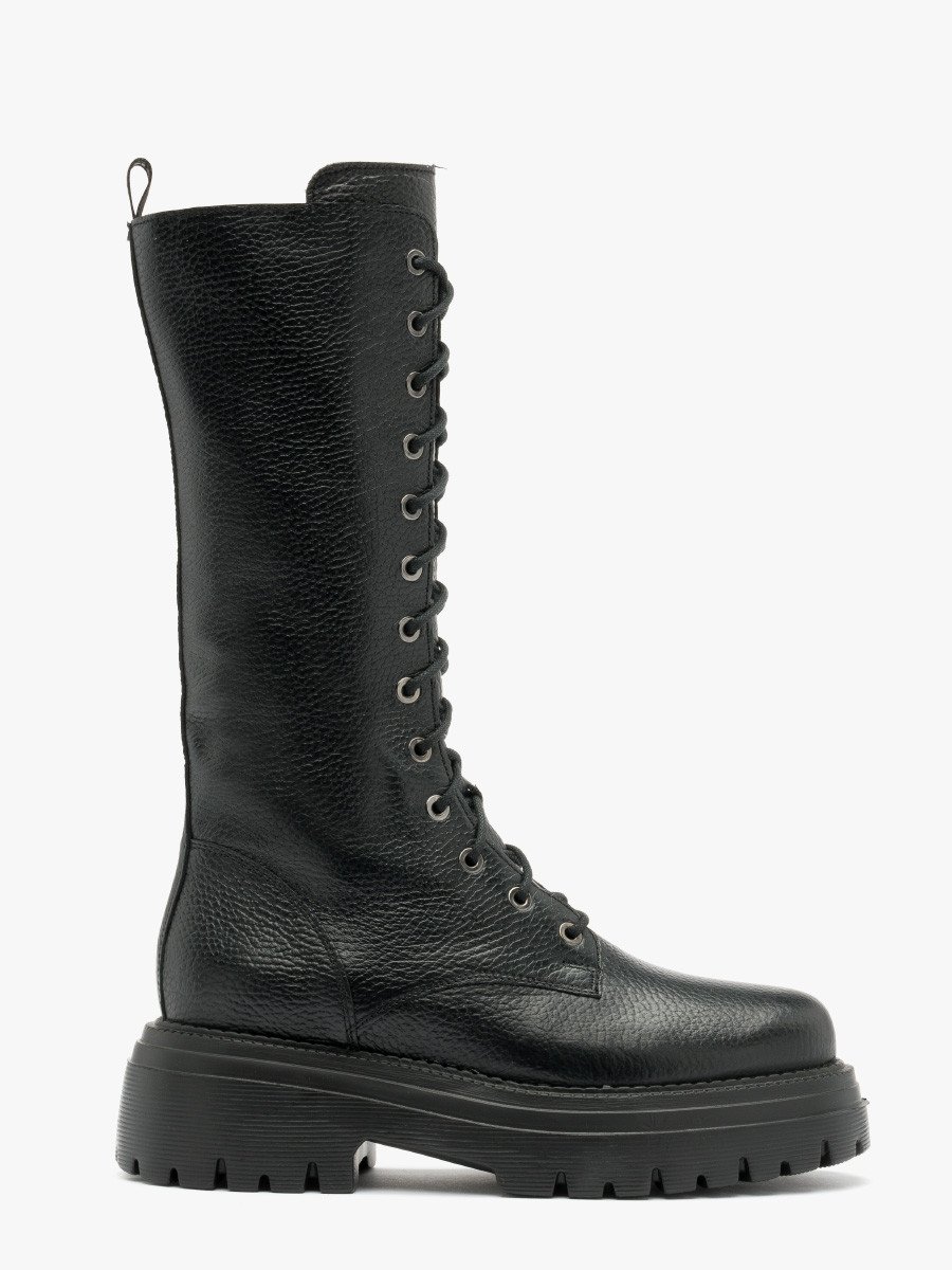 Czarne trzewiki na lekkiej podeszwie NATALIE