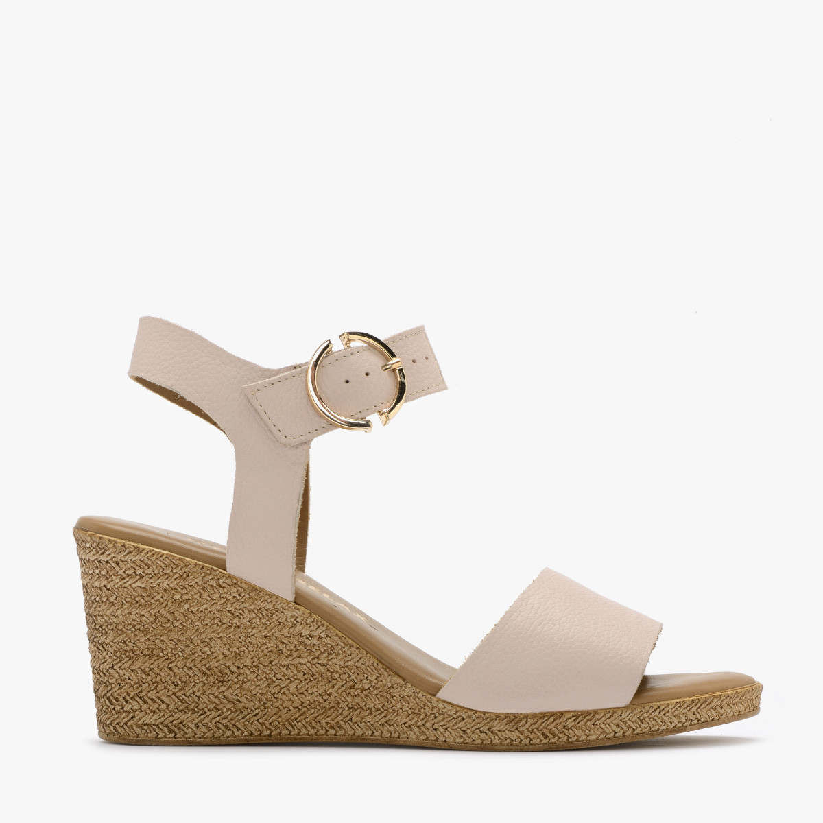 Różowe sandały na koturnie ADRIANA