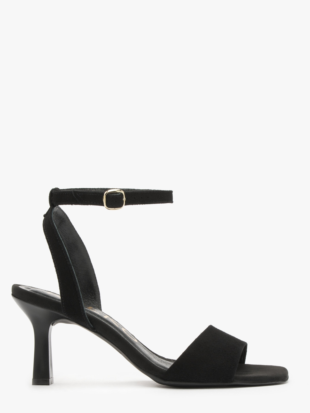 Czarne sandały na lakierowanej szpilce MIRIAM