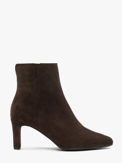 Ciemnobrązowe botki na szpilce