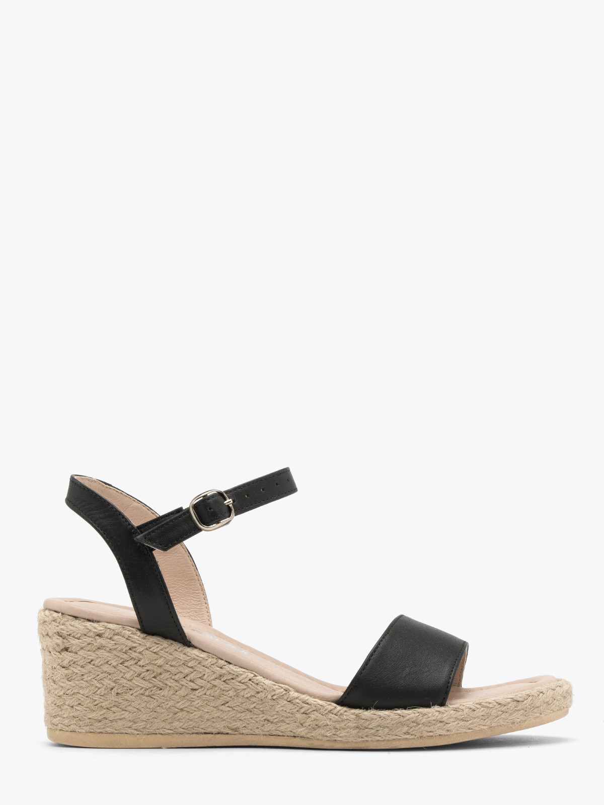 Czarne sandały na ozdobnej platformie HAYLEY