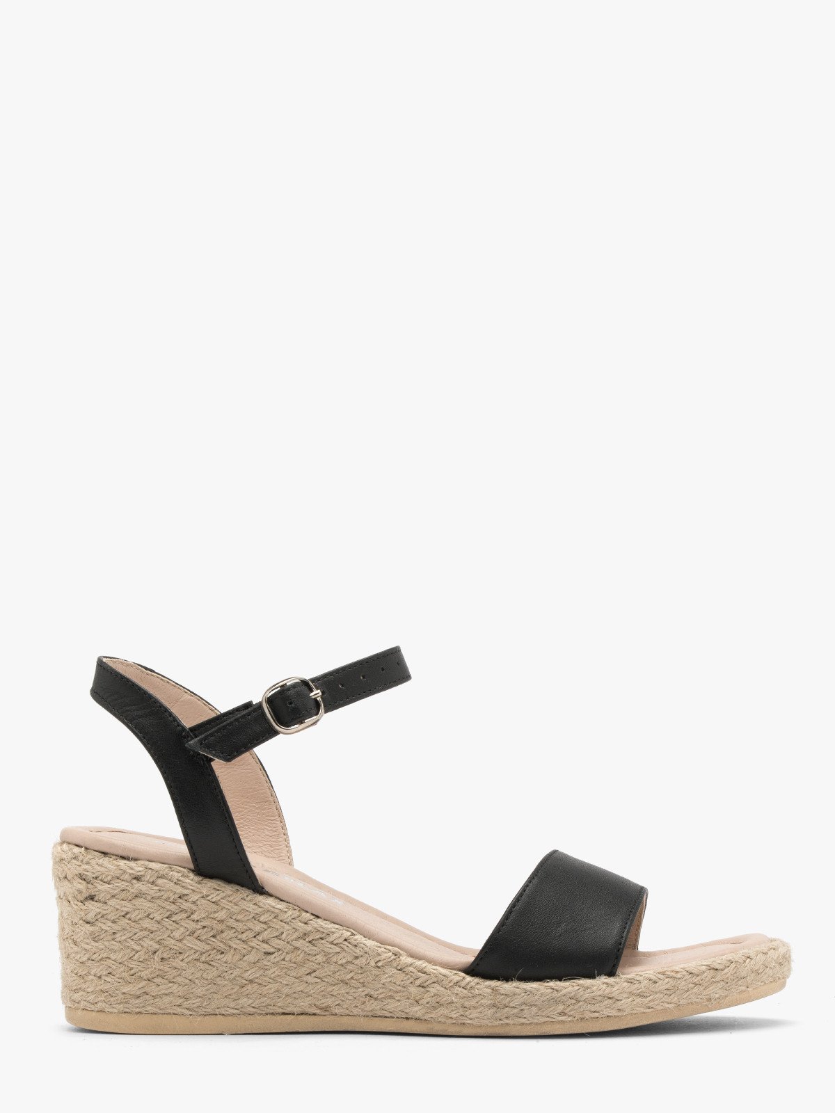 Czarne sandały na ozdobnej platformie HAYLEY