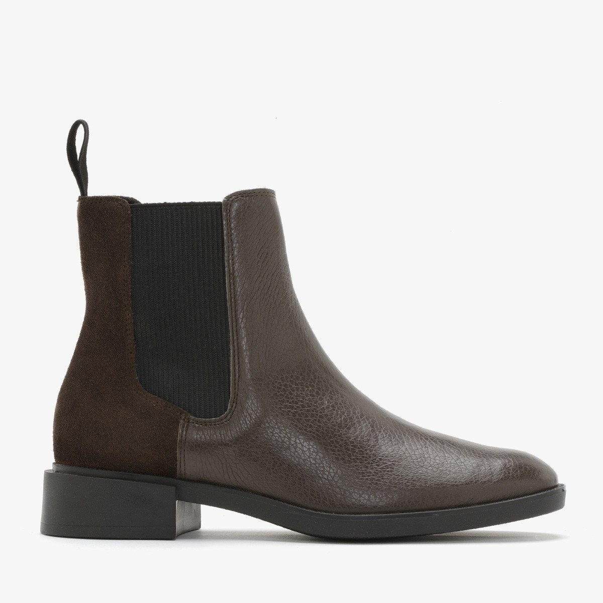 Brązowe sztyblety z łączonych materiałów FRIDA