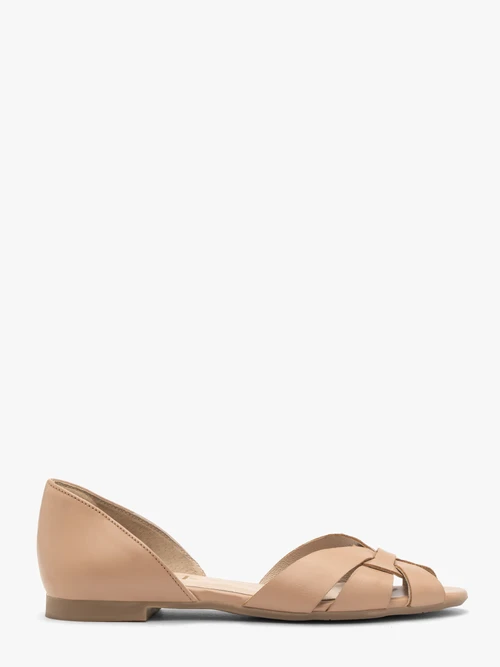 Beżowe sandały damskie płaskie