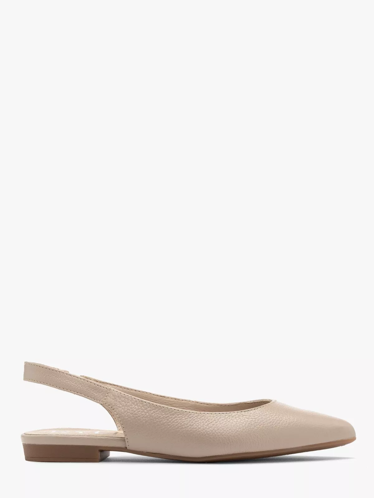 Beżowe baleriny z odkrytą piętą ZOE