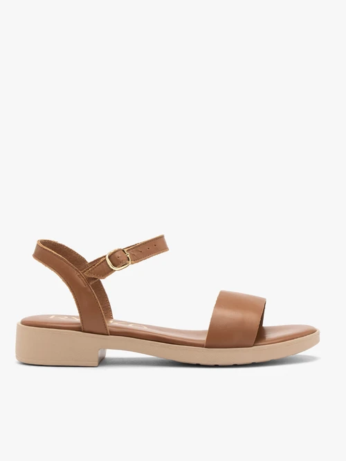 Jasnobrązowe sandały damskie