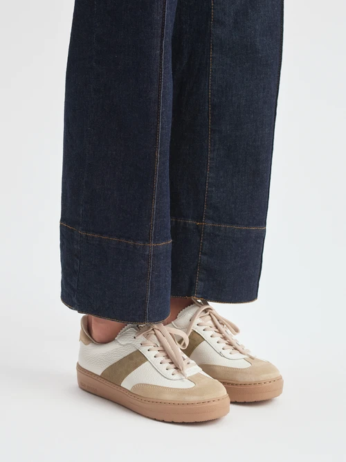 Beżowe sportowe półbuty damskie