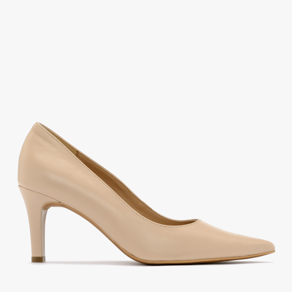 Beżowe czółenka na obcasie OFELIA