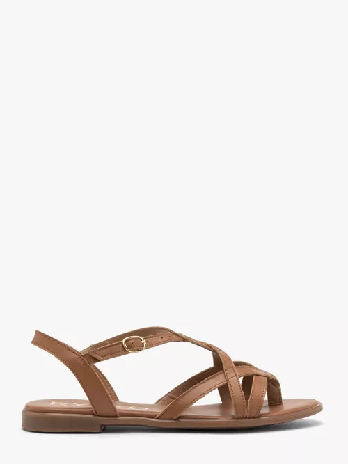 Jasnobrązowe sandały damskie