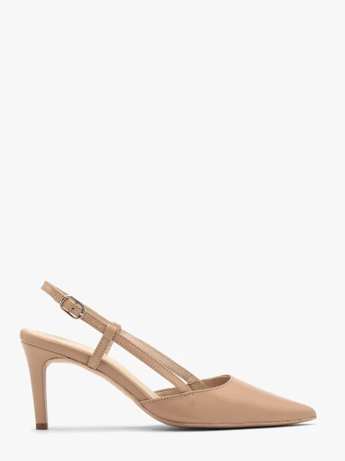Beżowe czółenka typu slingback