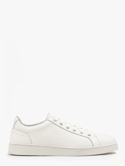 Białe półbuty męskie w sportowym stylu