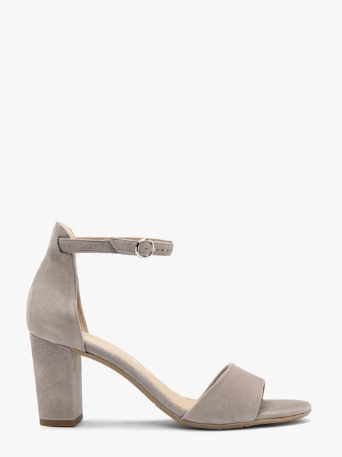 Szare sandały damskie na słupku