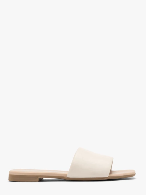 Kremowe płaskie klapki