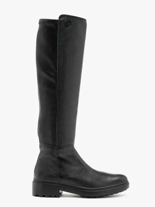 Czarne kozaki z elastyczną cholewką