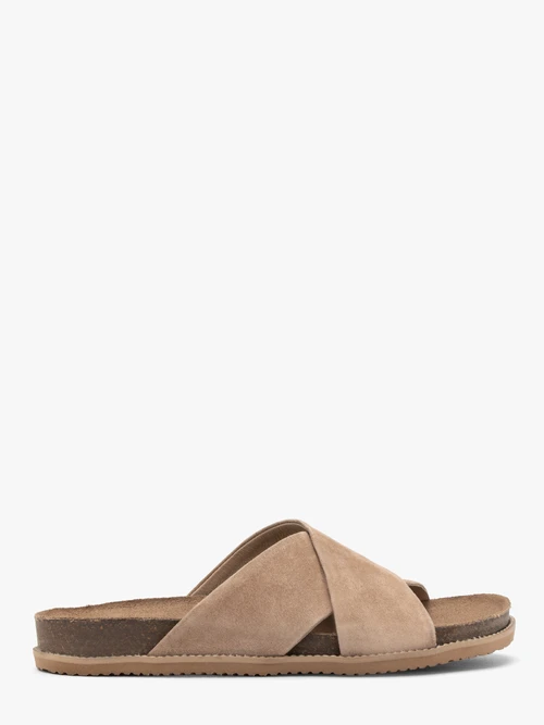 Beżowe klapki damskie płaskie