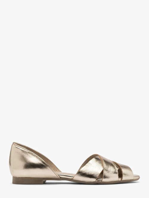 Platynowe sandały peep toe