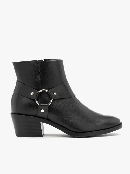 Czarne botki biker boots