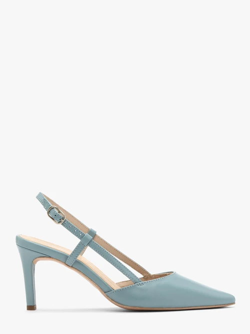 Niebieskie czółenka typu slingback