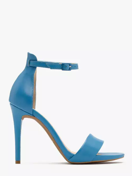 Niebieskie sandały na wysokiej szpilce