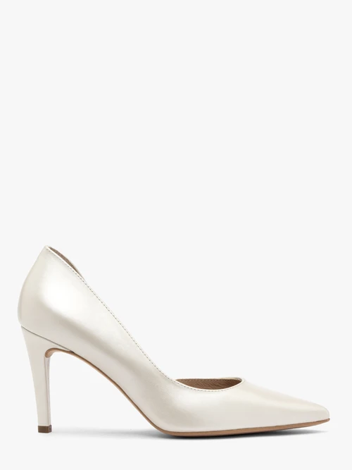 Perłowe czółenka na szpilce