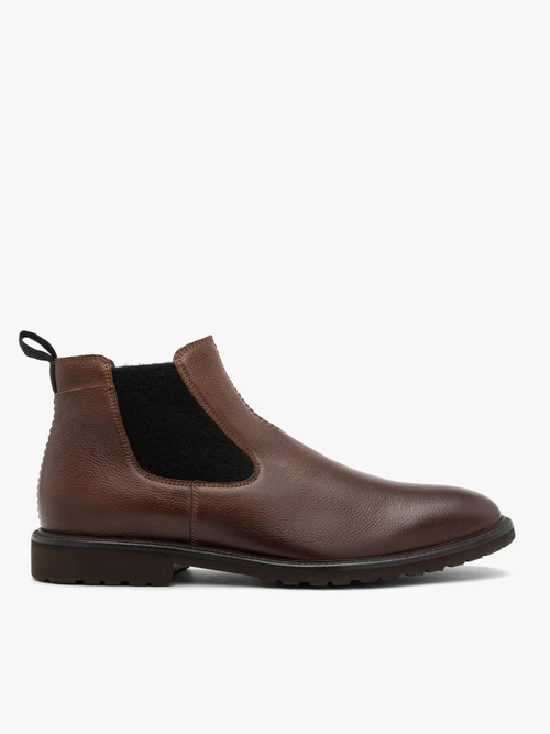 Brązowe ocieplane sztyblety